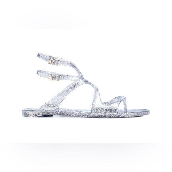Jimmy Choo • Lance silver jelly sandals - Picture 1 of 10